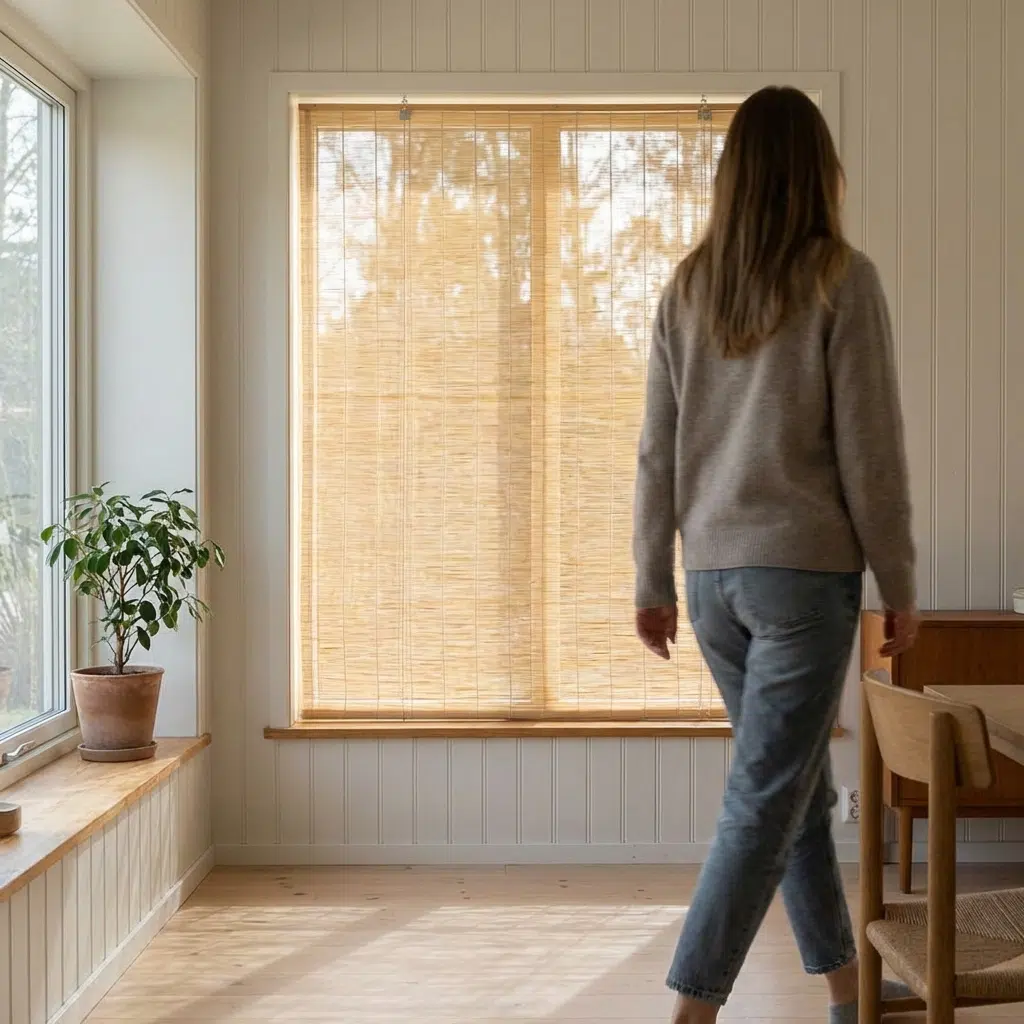 Rullegardin i natur bambus – Flere størrelser – billede 2