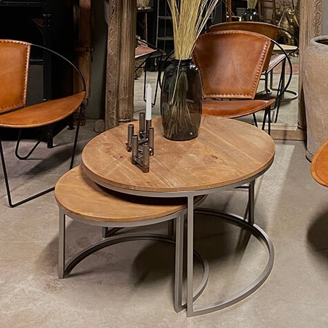 Paris - sofabordssæt i genbrugstræ, produktbillede 4 af 4, Moderne designs hos HomeNordic