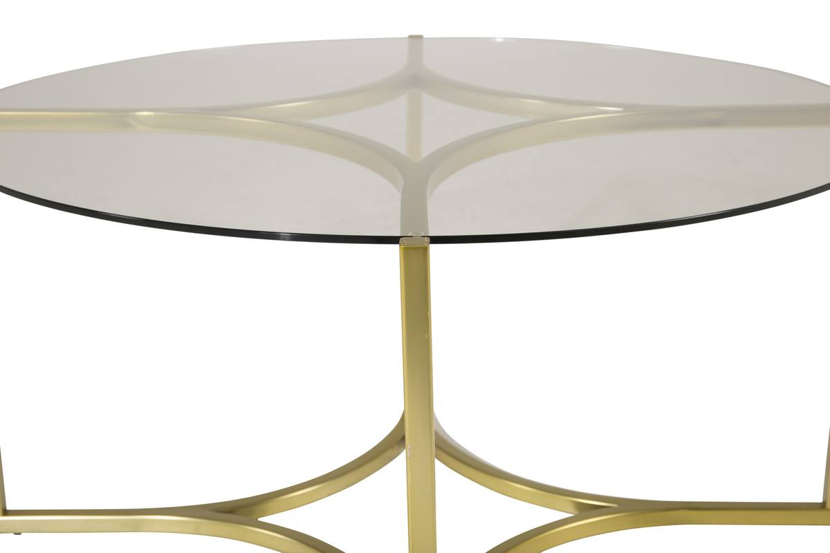 Kyros - Sofabord i guldfarvet metal og glas, produktbillede 7 af 7, Moderne designs hos HomeNordic