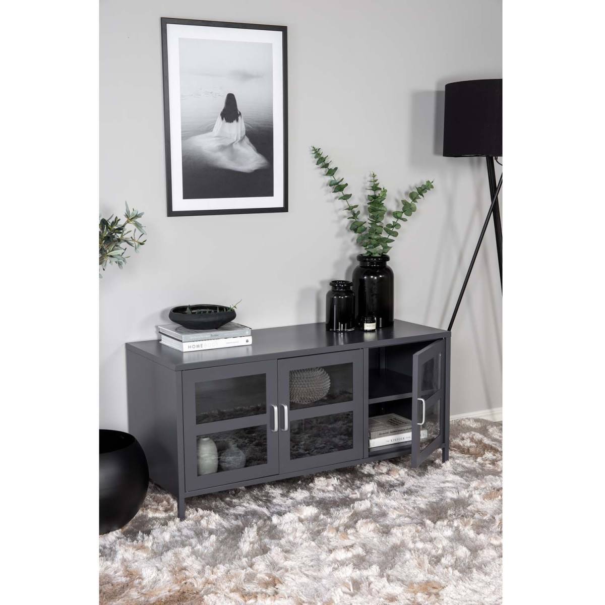 VENTURE DESIGN Acero TV-bord, m. 3 låger og 2 hylder, produktbillede 3 af 6, TV-borde hos HomeNordic