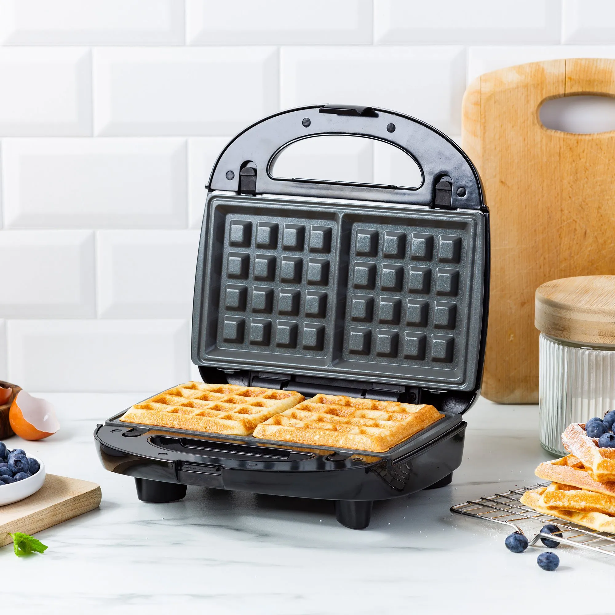 3-i-1 sandwichgrill/vaffeljern, black, produktbillede 9 af 10 hos HomeNordic