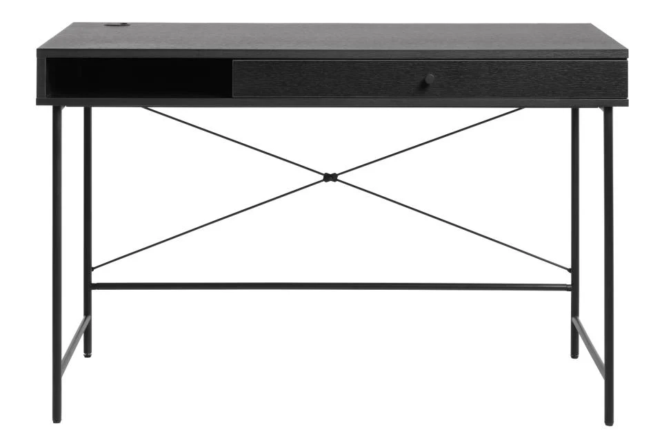 Pensacola Skrivebord, Sort Melamin, 120x60x76 cm, Skriveborde hos HomeNordic