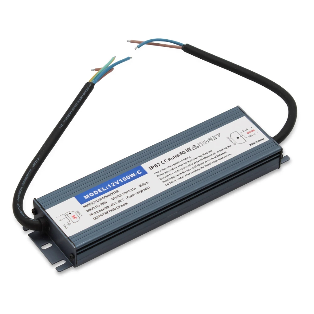 100W / 12V DC strømforsyning, Strømforsyninger hos HomeNordic