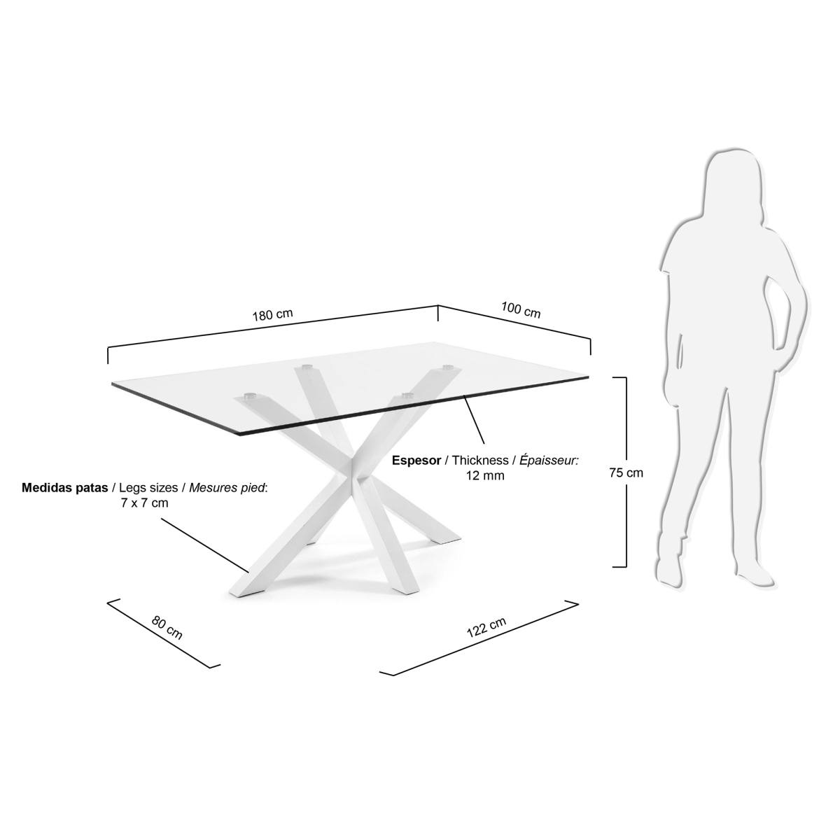 KAVE HOME Argo spisebord, rektangulær, produktbillede 3 af 5, Spiseborde hos HomeNordic