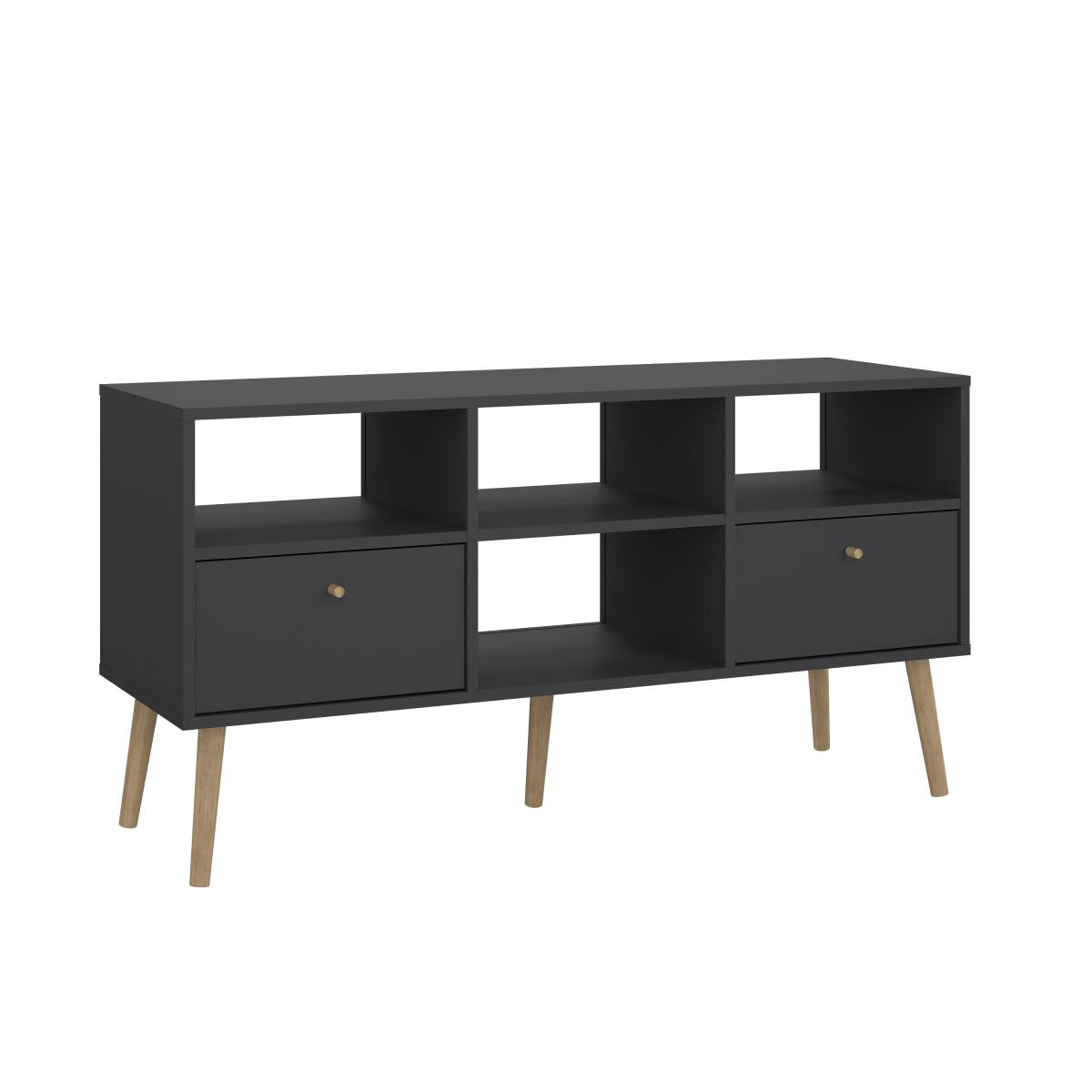 TVILUM Bodo TV-bord, m. 4 rum og 2 skuffer, produktbillede 6 af 9, TV-borde hos HomeNordic