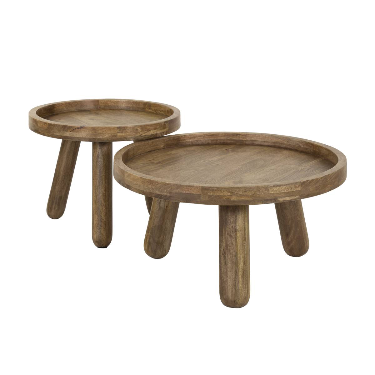 Rheino - Sofabordssæt i massivt mangotræ, produktbillede 2 af 5, Moderne designs hos HomeNordic