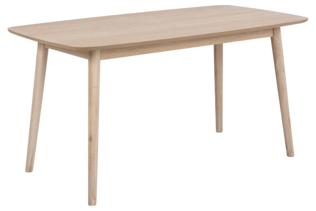 Vornæs spisebord 150 x 80 cm i hvidpigmenteret egefiner med ben i, Spiseborde hos HomeNordic