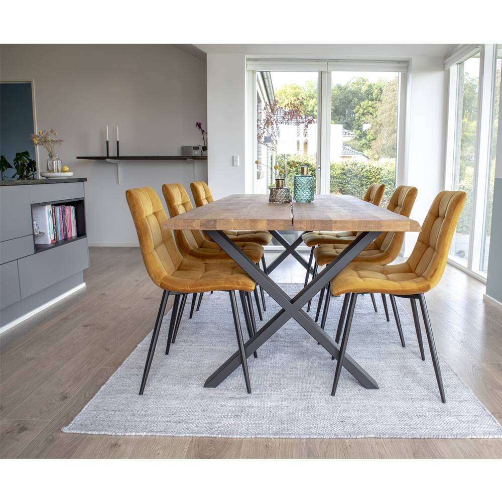 HOUSE NORDIC TOULON SPISEBORD OLIERET EG M/BØLGET KANT, produktbillede 3 af 5, Spiseborde hos HomeNordic