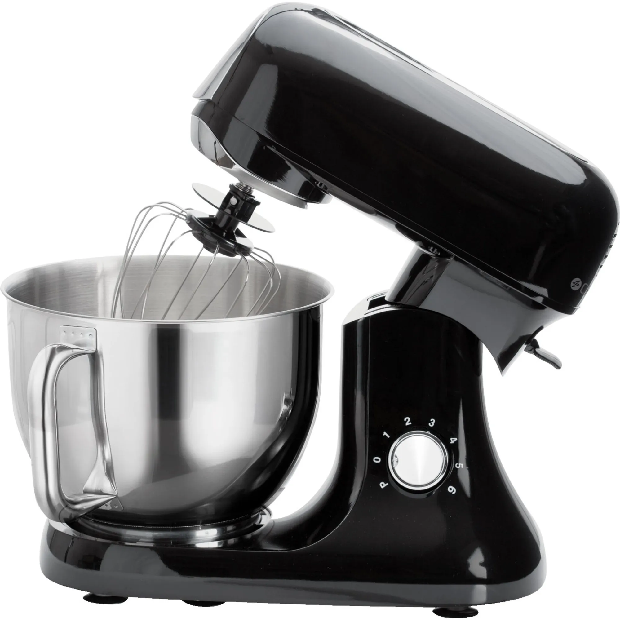 Køkkenmaskine Pro, 1200 W, 6 liter, shiny black, Røremaskiner hos HomeNordic