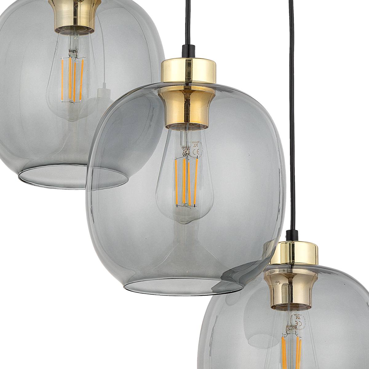 TK Omega loftlampe, m. 3 skærme, produktbillede 6 af 9, Loftlamper hos HomeNordic