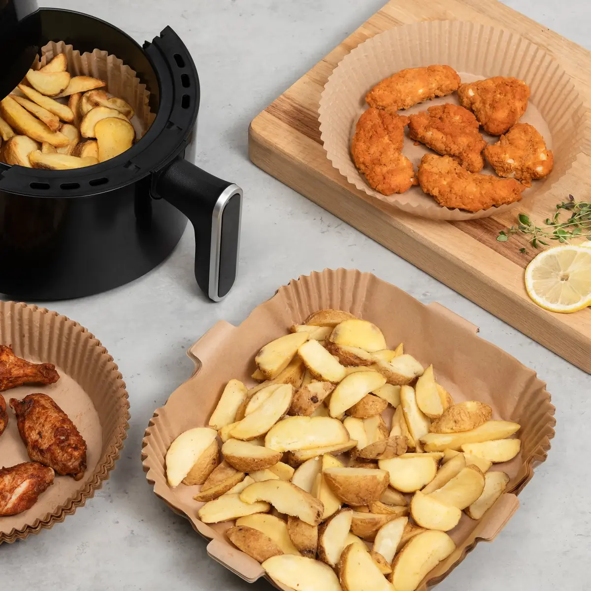 Bagepapir til airfryer 25x20 cm, 50 stk., produktbillede 5 af 5, Airfryers hos HomeNordic