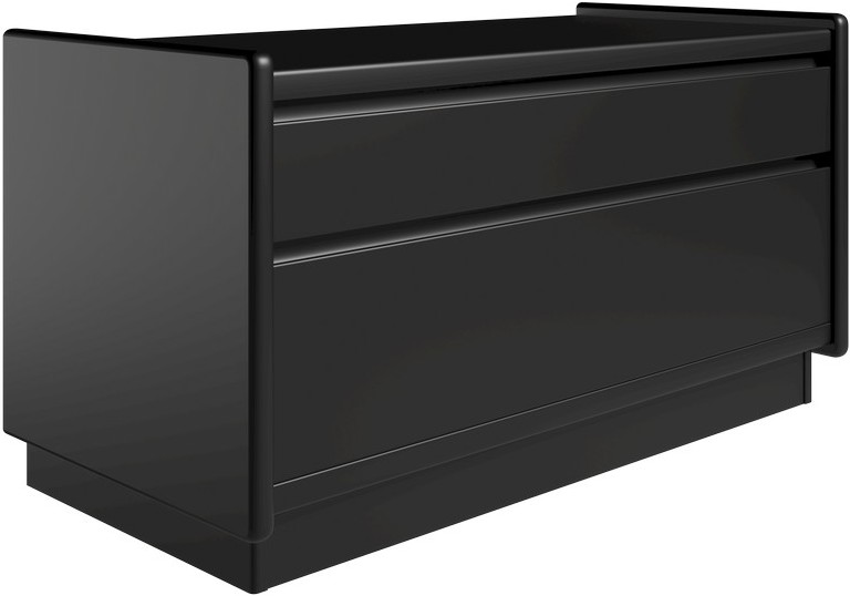 Krone sengebord lakeret 80 cm bred med 2 skuffer, Sengeborde hos HomeNordic