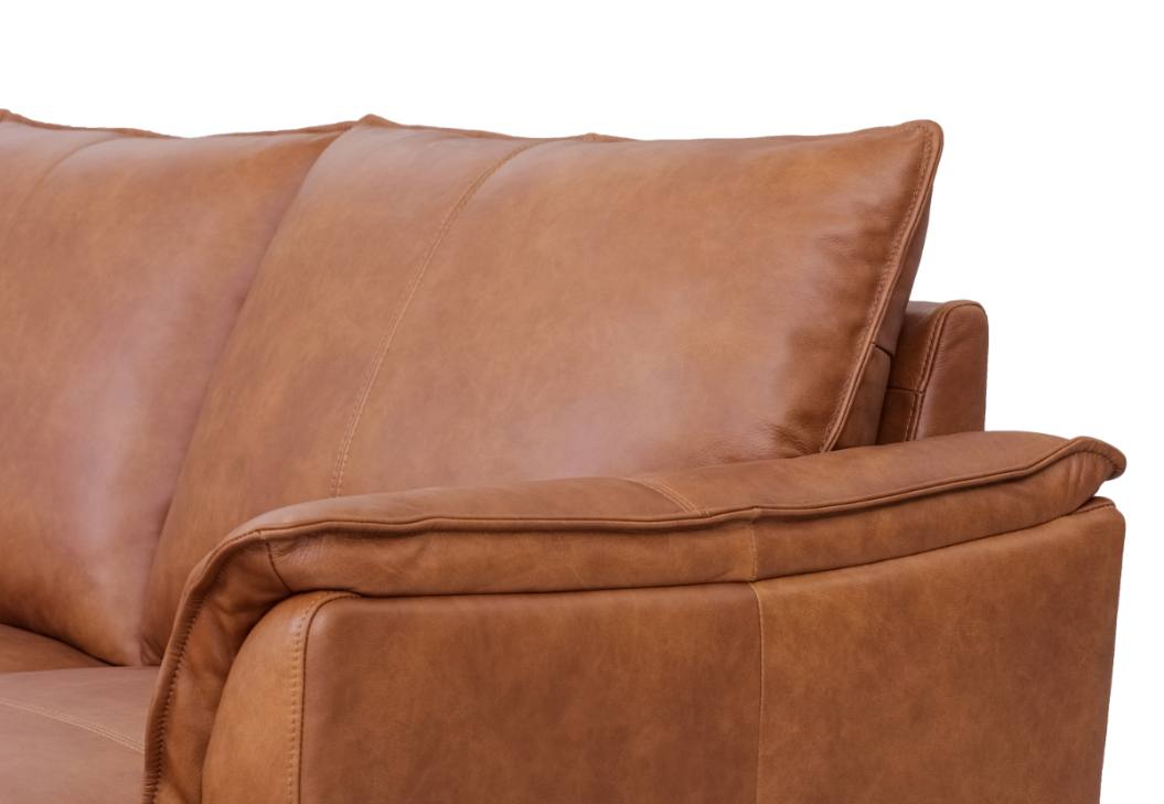 Jazz sofa med chaiselong til venstre i brun okselæder, produktbillede 7 af 9, Sofaer hos HomeNordic