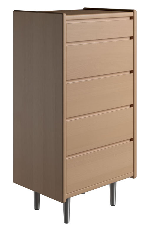 Krone kommode 50 cm bred med 5 skuffer i bøgefiner, Kommoder hos HomeNordic