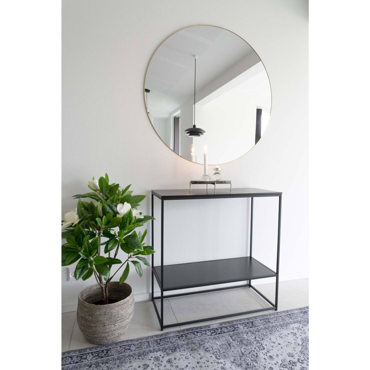 HOUSE NORDIC JERSEY SPEJL RAMME MESSING LOOK, produktbillede 4 af 4, Spejle hos HomeNordic