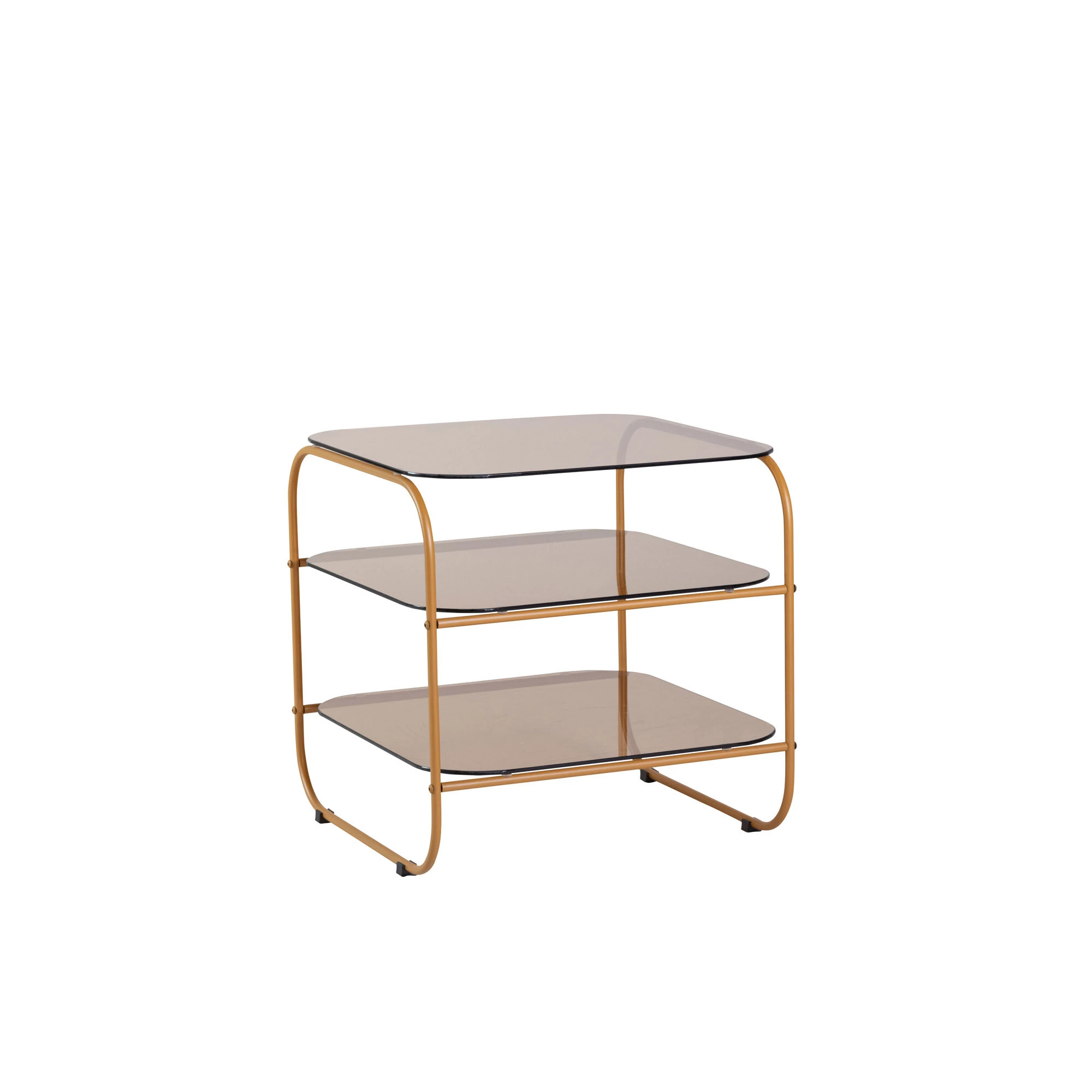 Echo - Bord i metal/glas, orange/ravgul, Sofaborde hos HomeNordic