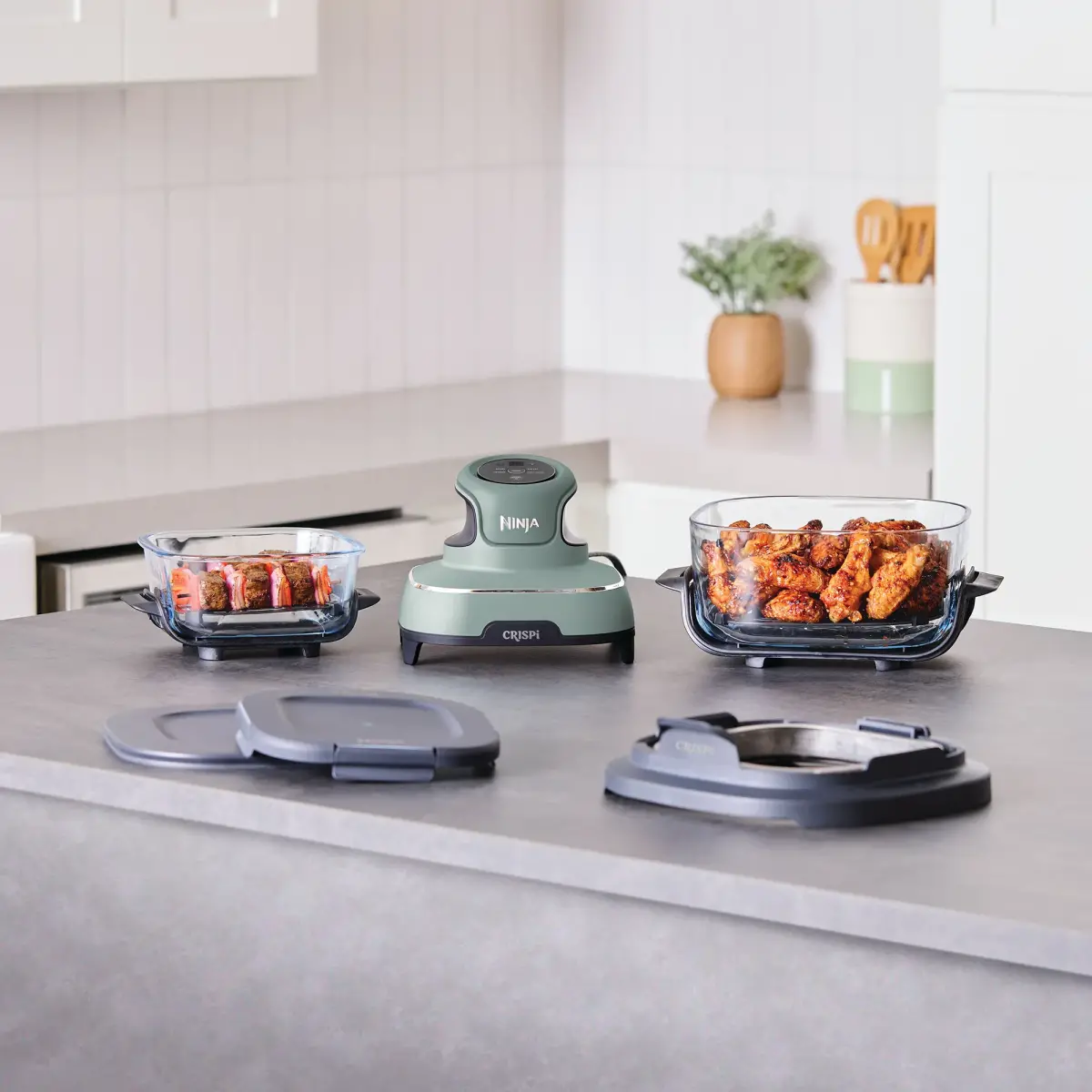 Crispi Airfryer, salviegrøn, produktbillede 5 af 7, Airfryers hos HomeNordic