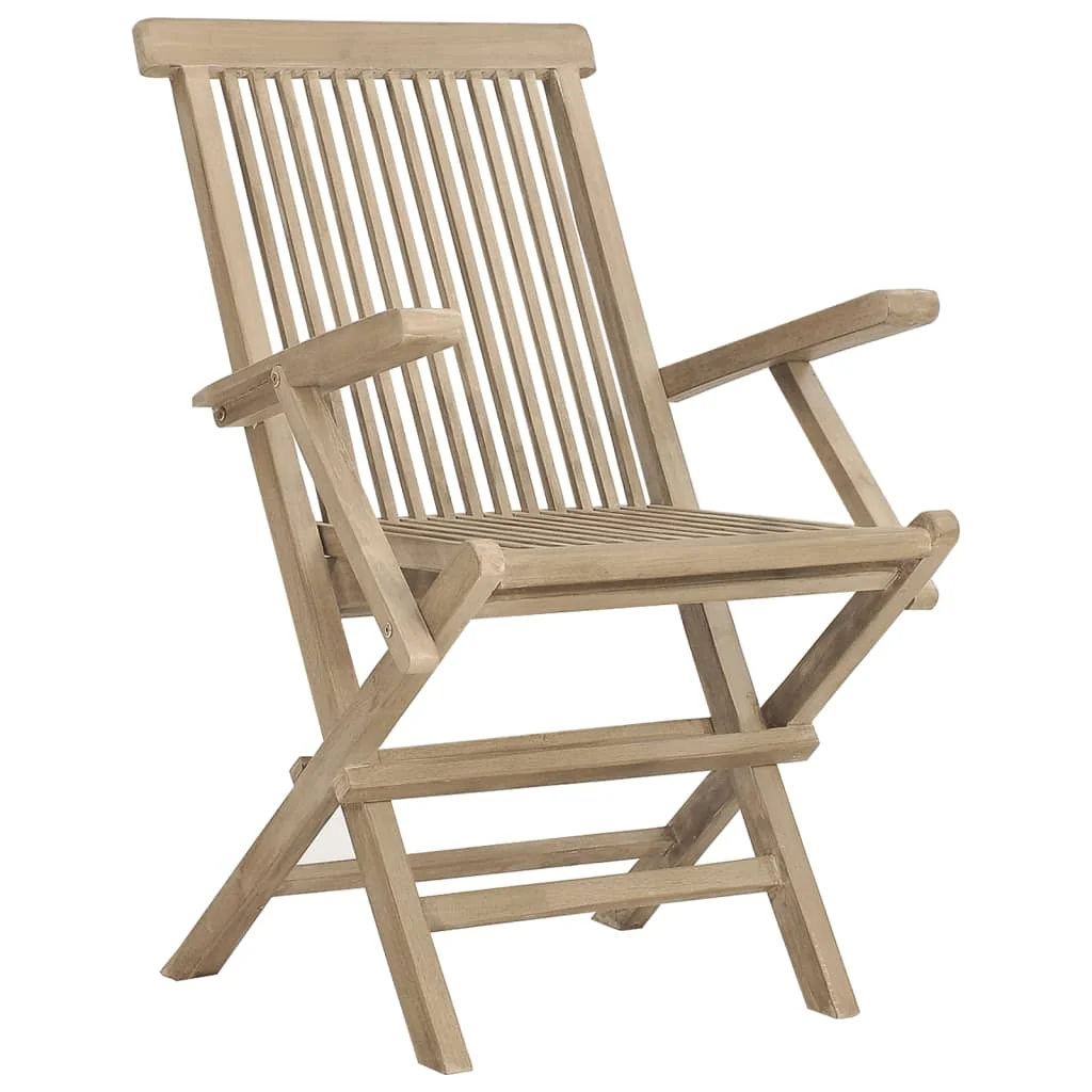 Havestole 56x61x89 Cm Foldbare Massivt Teaktræ, produktbillede 3 af 8, Havestole i teaktræ hos HomeNordic