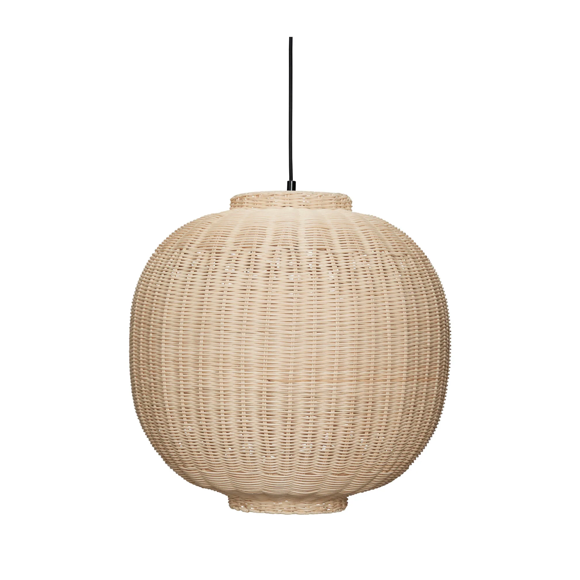 Chand - Rund Loftslampe i rattan, Loftlamper hos HomeNordic