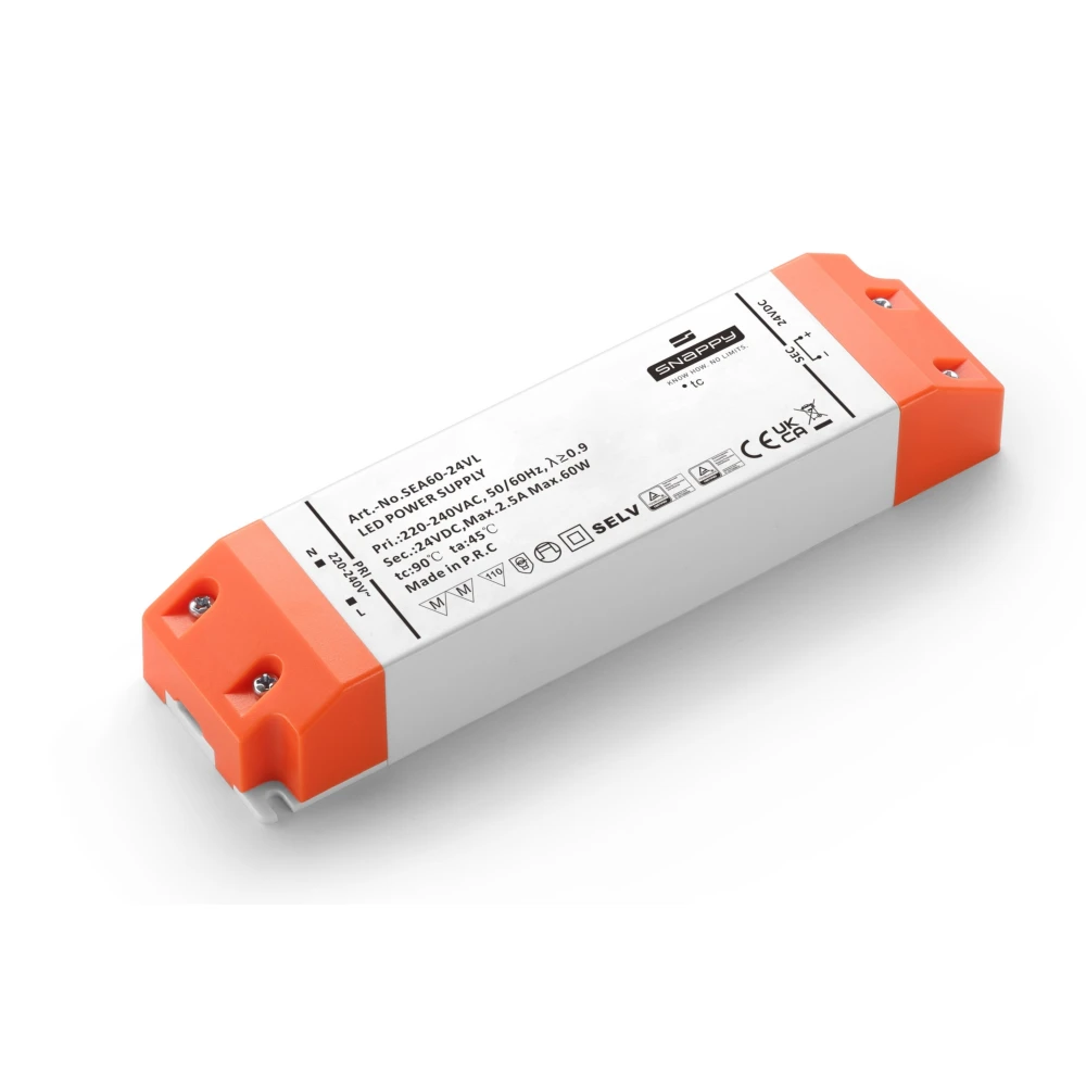 Snappy 60W / 24V DC strømforsyning, Strømforsyninger hos HomeNordic