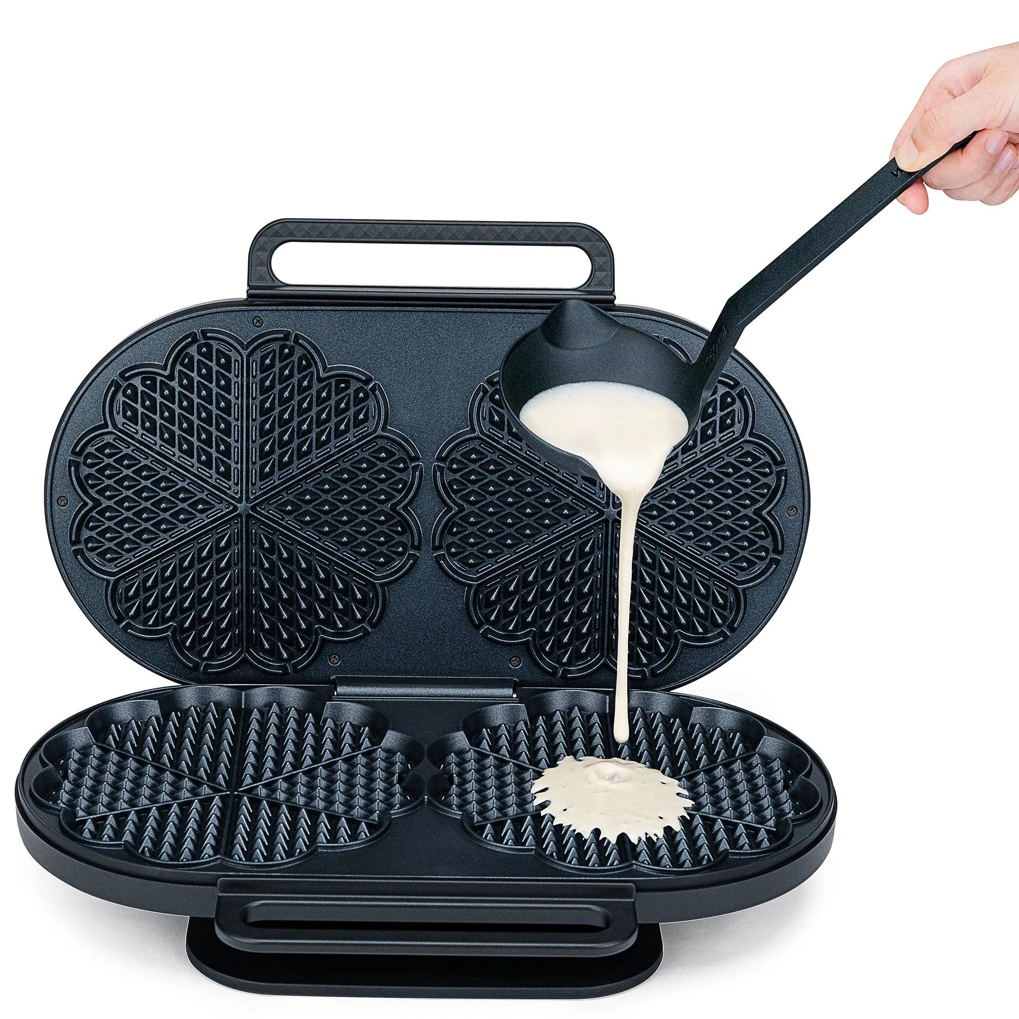 WM6DB-220 Grand Double Vaffeljern, mat sort, produktbillede 5 af 10 hos HomeNordic
