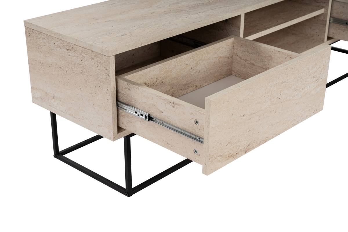 NORDVÄRK Escape 180 TV-bord, m. 1 hylde og 2 skuffer, produktbillede 5 af 12, TV-borde hos HomeNordic