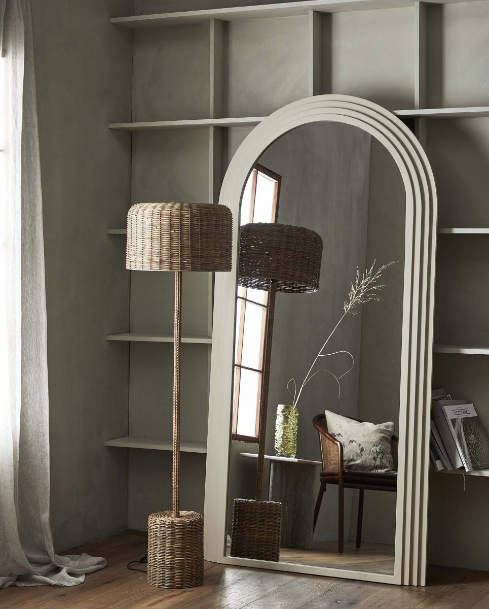 NORDAL CANE RATTAN GULVLAMPE NATUR, produktbillede 2 af 2, Gulvlamper hos HomeNordic