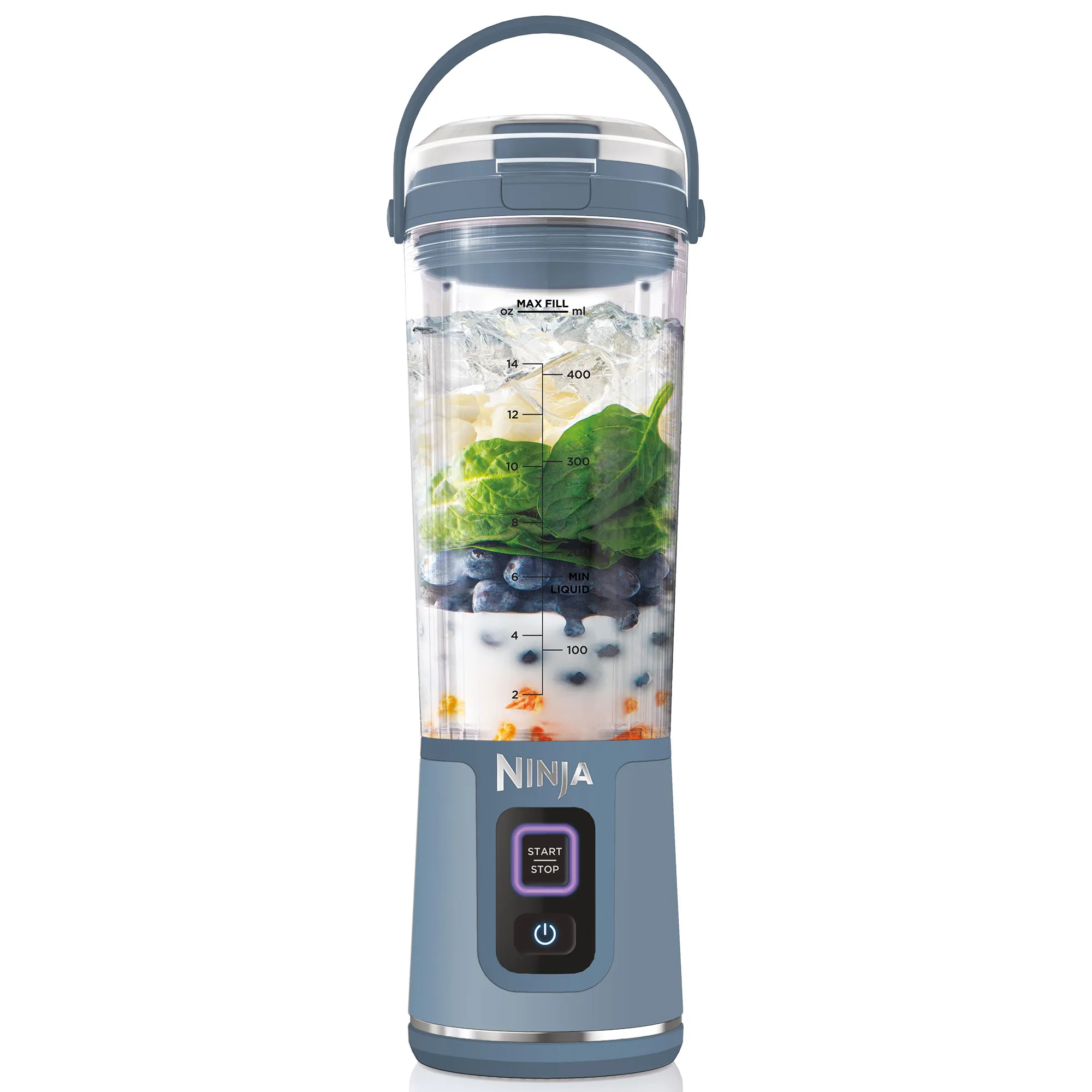 Ninja Blast Trådløs bærbar blender, denimblå, produktbillede 3 af 7, Blendere hos HomeNordic
