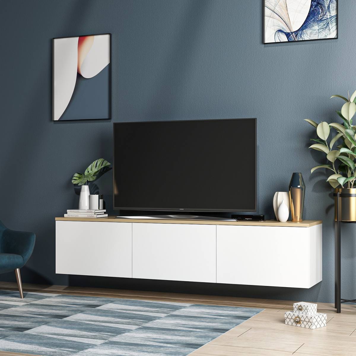 NORDVÄRK Neon TV-bord, m. 3 låger, produktbillede 6 af 7, TV-borde hos HomeNordic