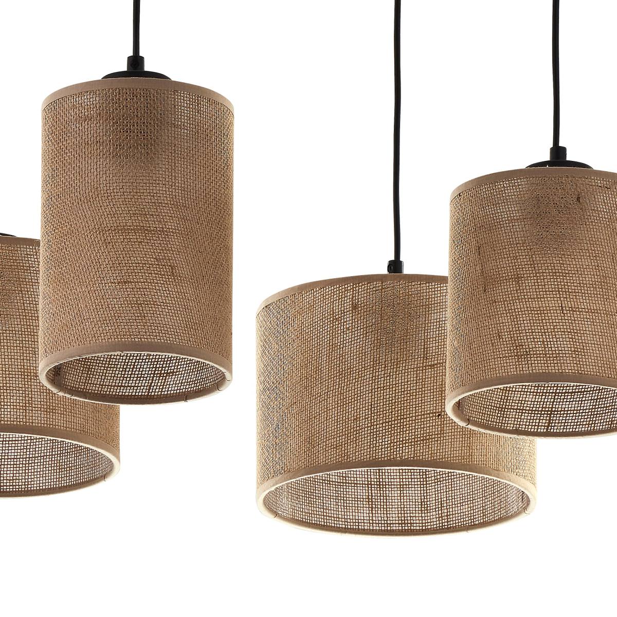 TK Jute loftlampe, m. 4 skærme, produktbillede 3 af 3, Loftlamper hos HomeNordic