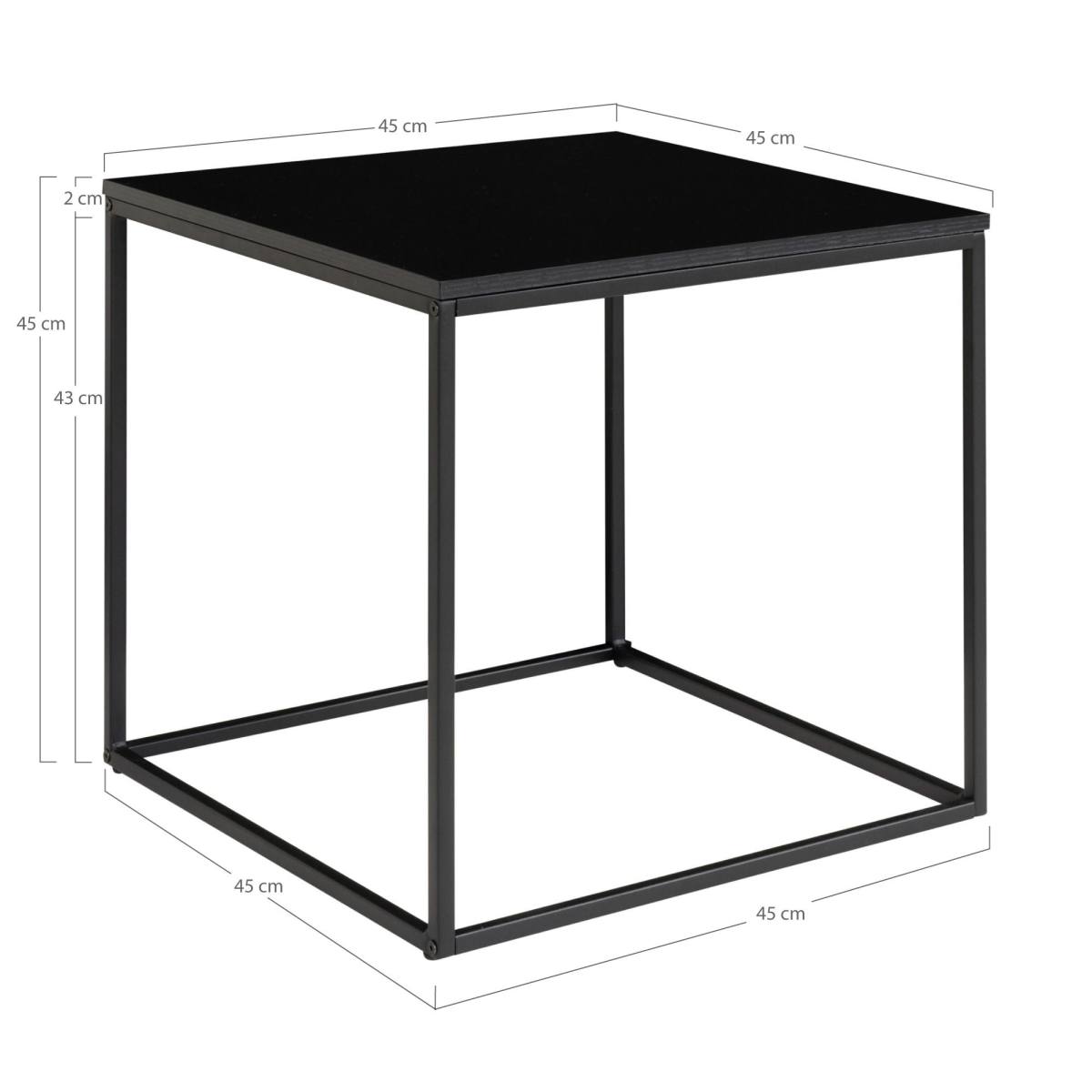 Zeta - Hjørnebord med sort plade, produktbillede 6 af 11, Moderne designs hos HomeNordic