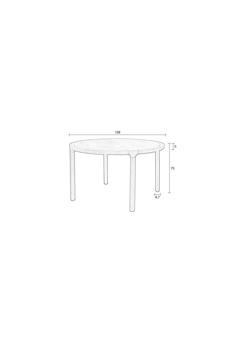 ZUIVER Storm spisebord, rund, produktbillede 2 af 11, Spiseborde hos HomeNordic