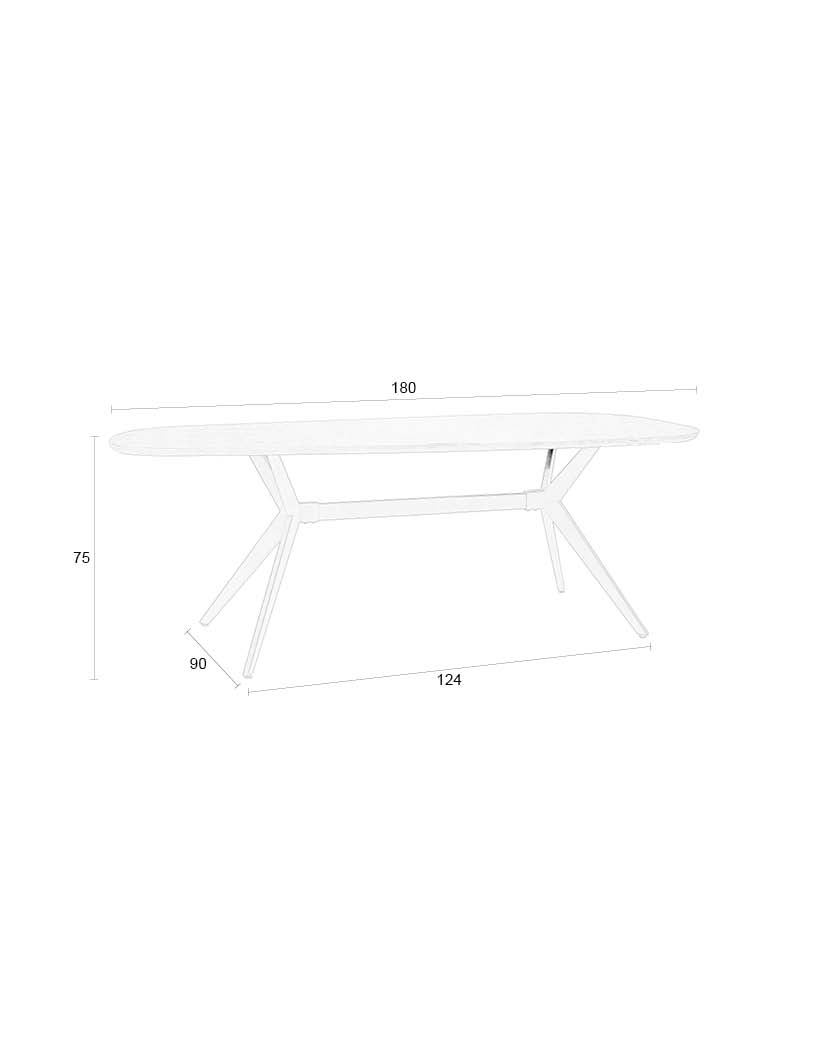 WHITE LABEL LIVING Chase spisebord, organisk rektangulær, produktbillede 2 af 8, Spiseborde hos HomeNordic