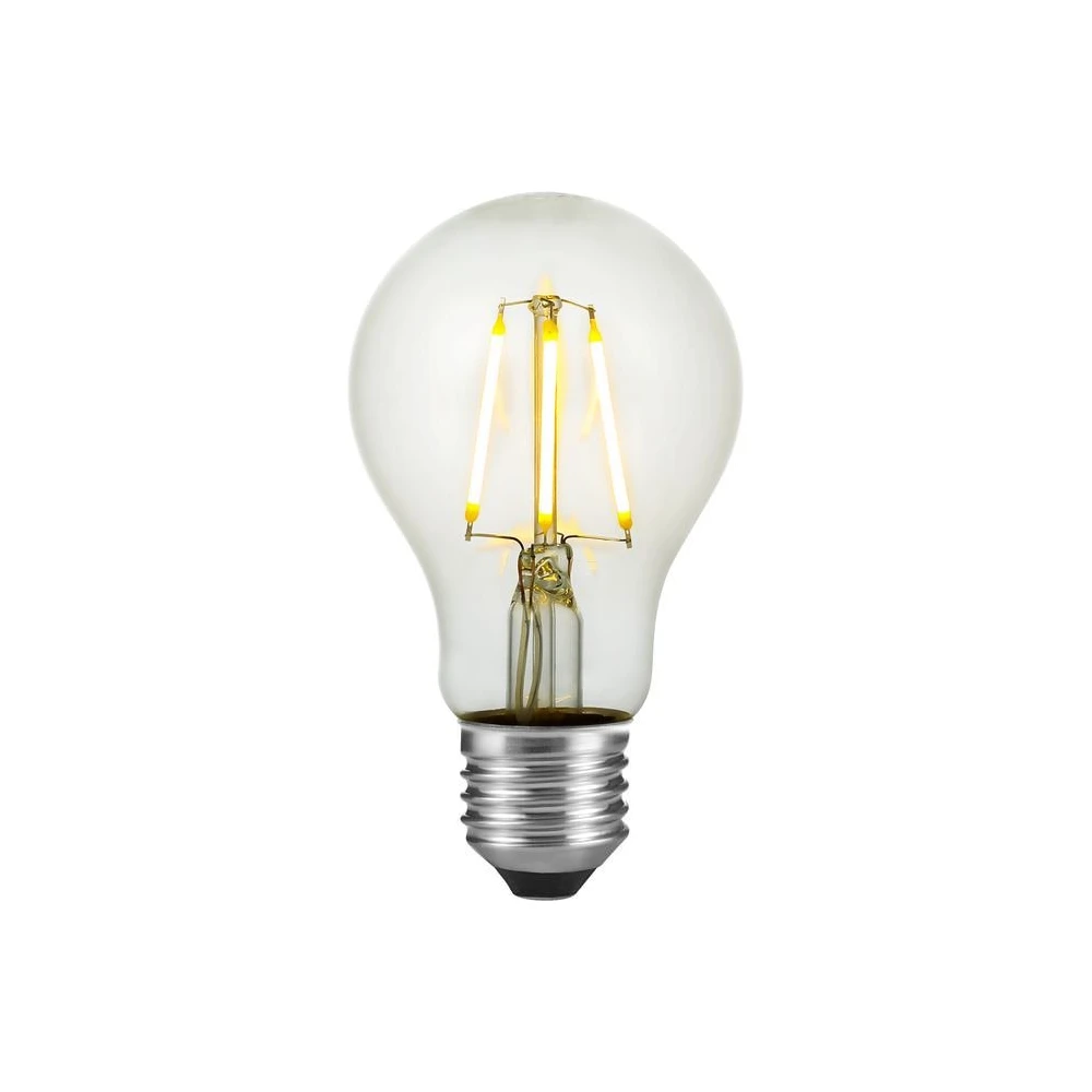 E27 4W LED filamentpære med lyssensor, Glas hos HomeNordic