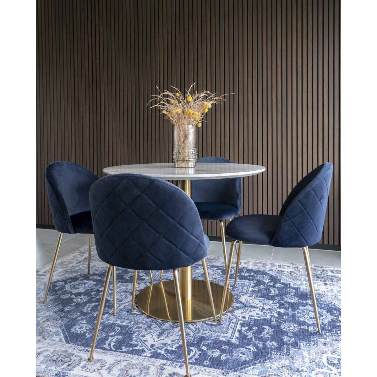 HOUSE NORDIC BOLZANO BORD MARMOR LOOK/MESSING LOOK, produktbillede 2 af 5, Spiseborde hos HomeNordic