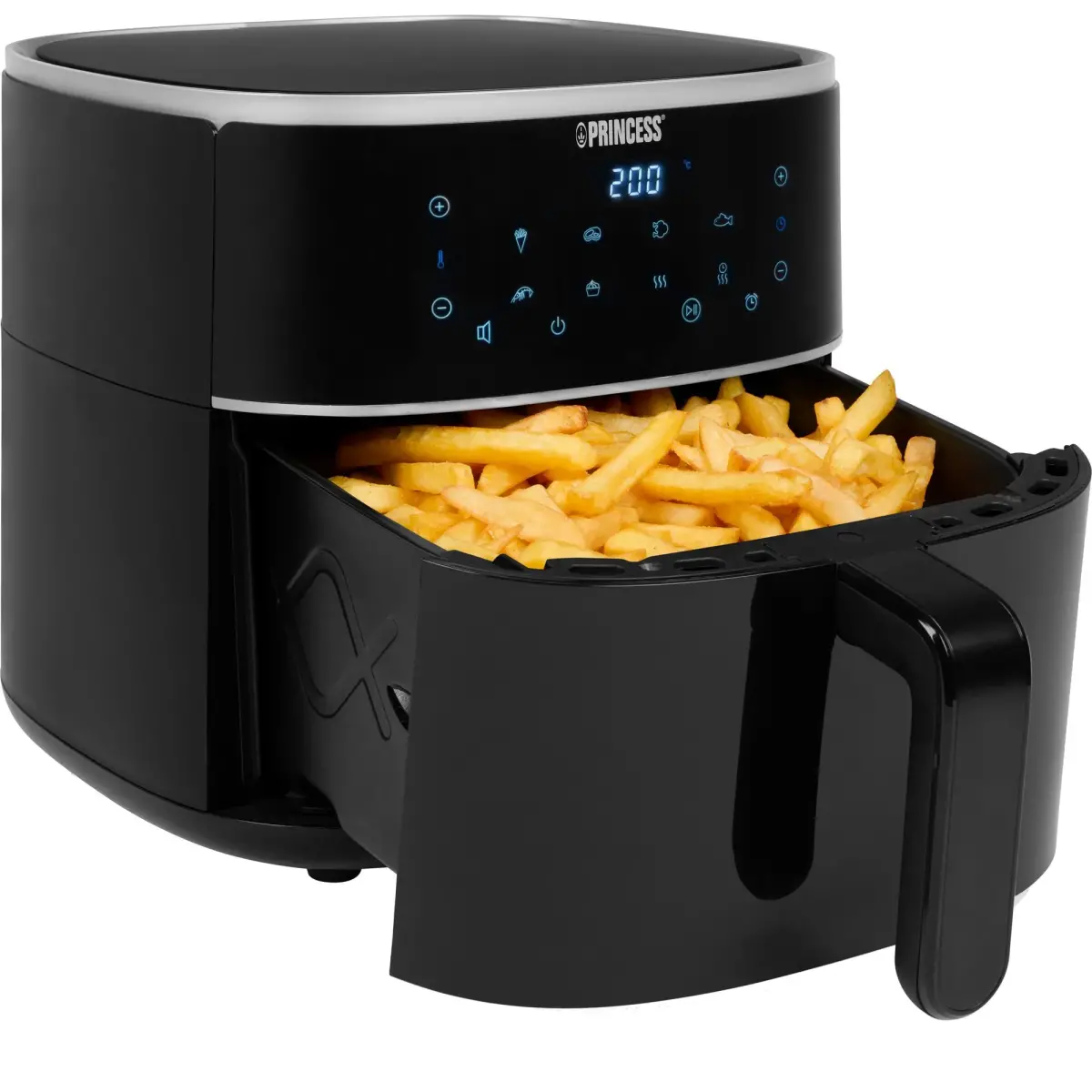 Airfryer 6 liter, sort/sølv, produktbillede 2 af 6, Airfryers hos HomeNordic