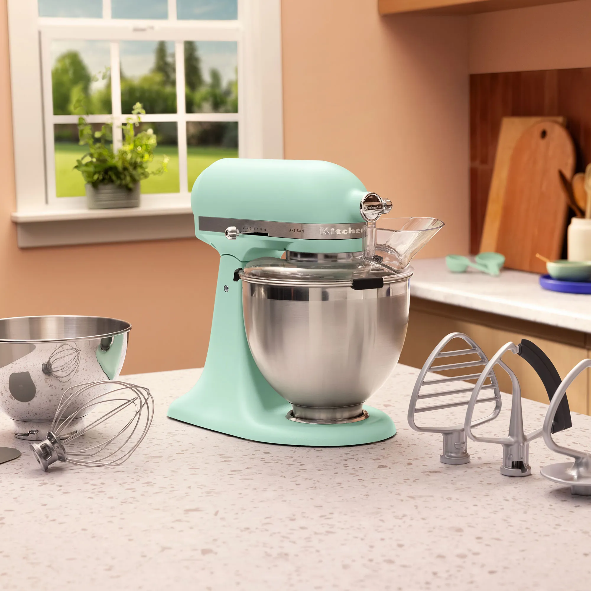 KitchenAid Artisan 5KSM195PSESD Røremaskine 2026 4,7 liter, spearmint, produktbillede 2 af 6, Røremaskiner hos HomeNordic