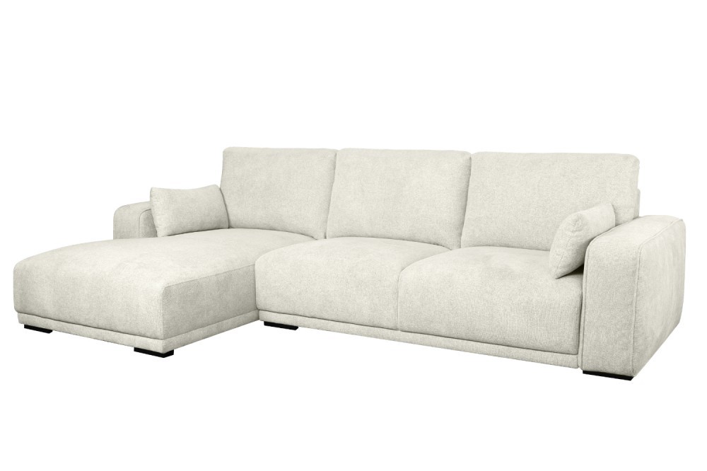 Santa Monica sofa med chaiselong til venstre i cremefarvet møbelstof, Sofaer hos HomeNordic