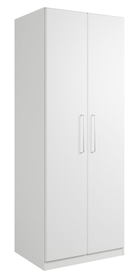Krone 82 cm bredt hvidlakeret garderobeskab med Soft Close. Dansk, Garderobeskabe hos HomeNordic