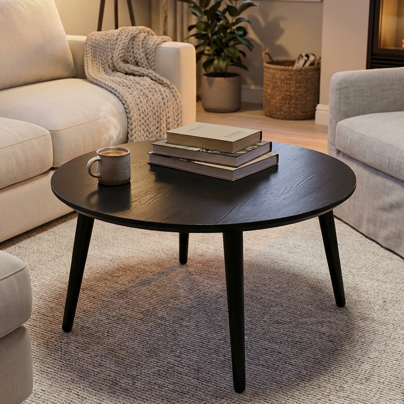 CT 10 - Sofabord i massiv sortlakeret eg, to størrelser, produktbillede 5 af 13, Nordisk design hos HomeNordic