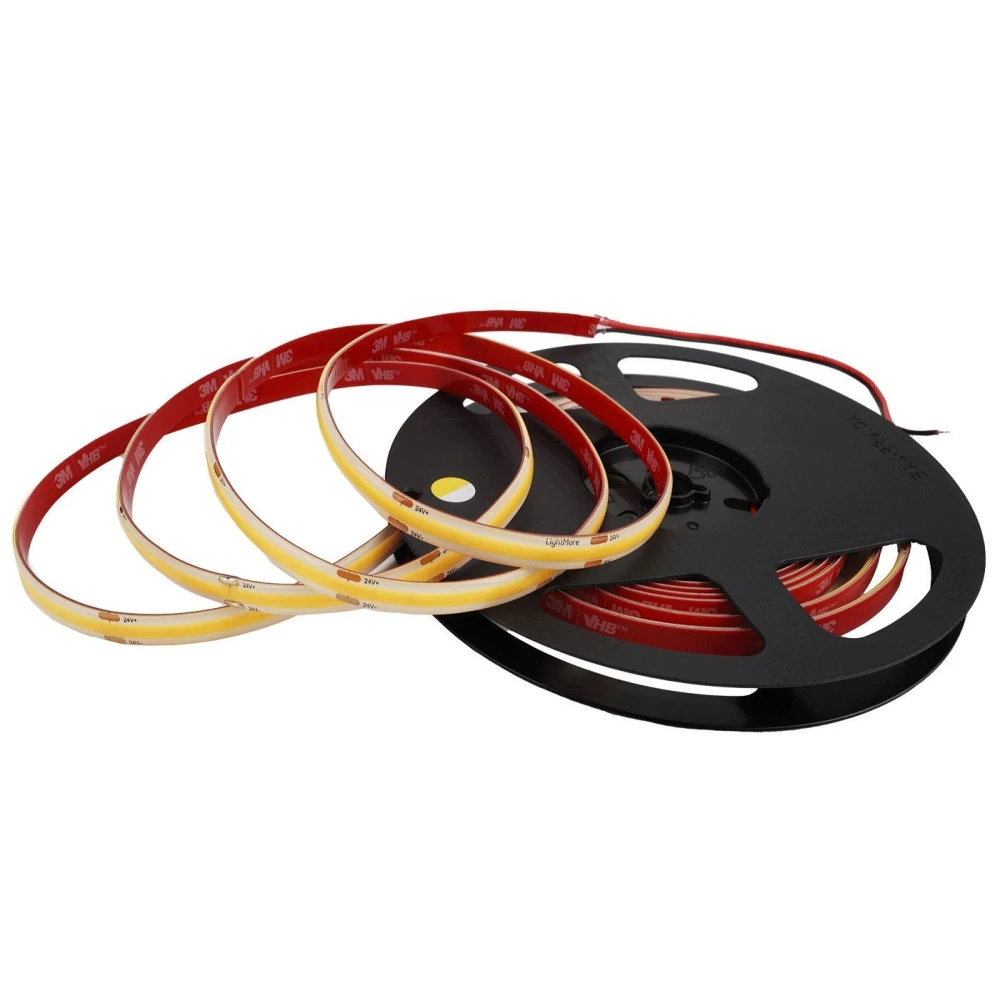 LightMore COB LED Strip 24V, IP65, 4,5W/m i 2700K, Ra95, LED-strips hos HomeNordic