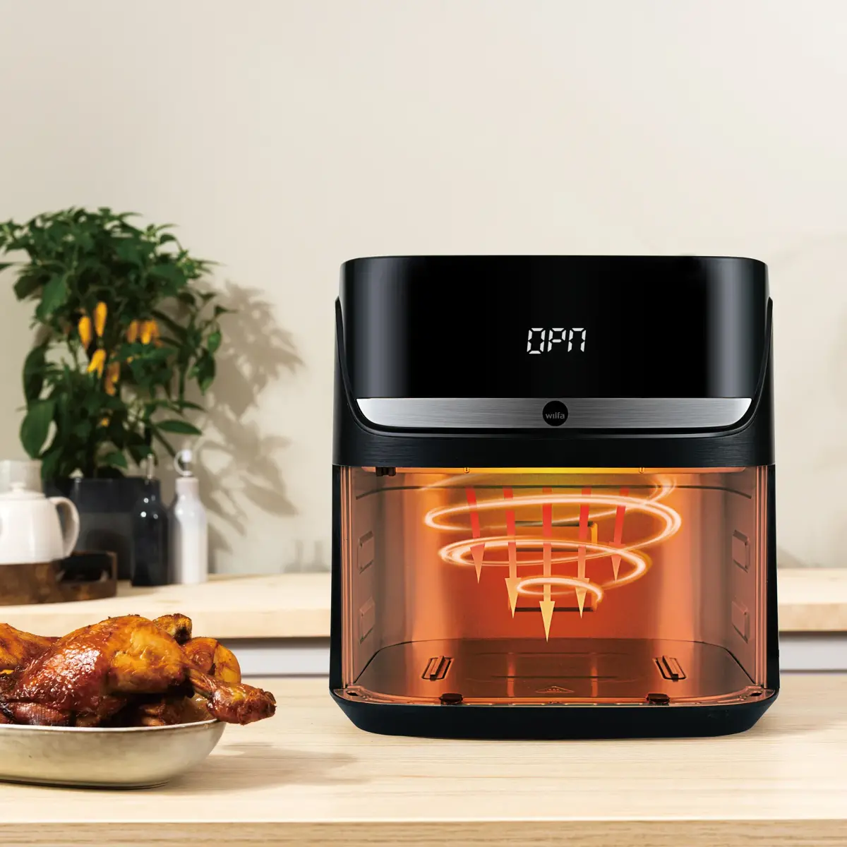 Wilfa AF3B-80P Crispier Airfryer 8 liter, produktbillede 5 af 10, Airfryers hos HomeNordic