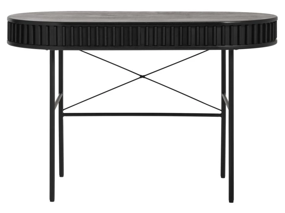 Siena Skrivebord, Sort Eg, 120x60x75 cm, produktbillede 2 af 14, Skriveborde hos HomeNordic