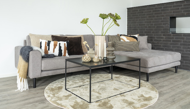 Riviera lounge sofa stengrå, højrevendt Længde på 290 cm, produktbillede 5 af 5, Sofaer hos HomeNordic