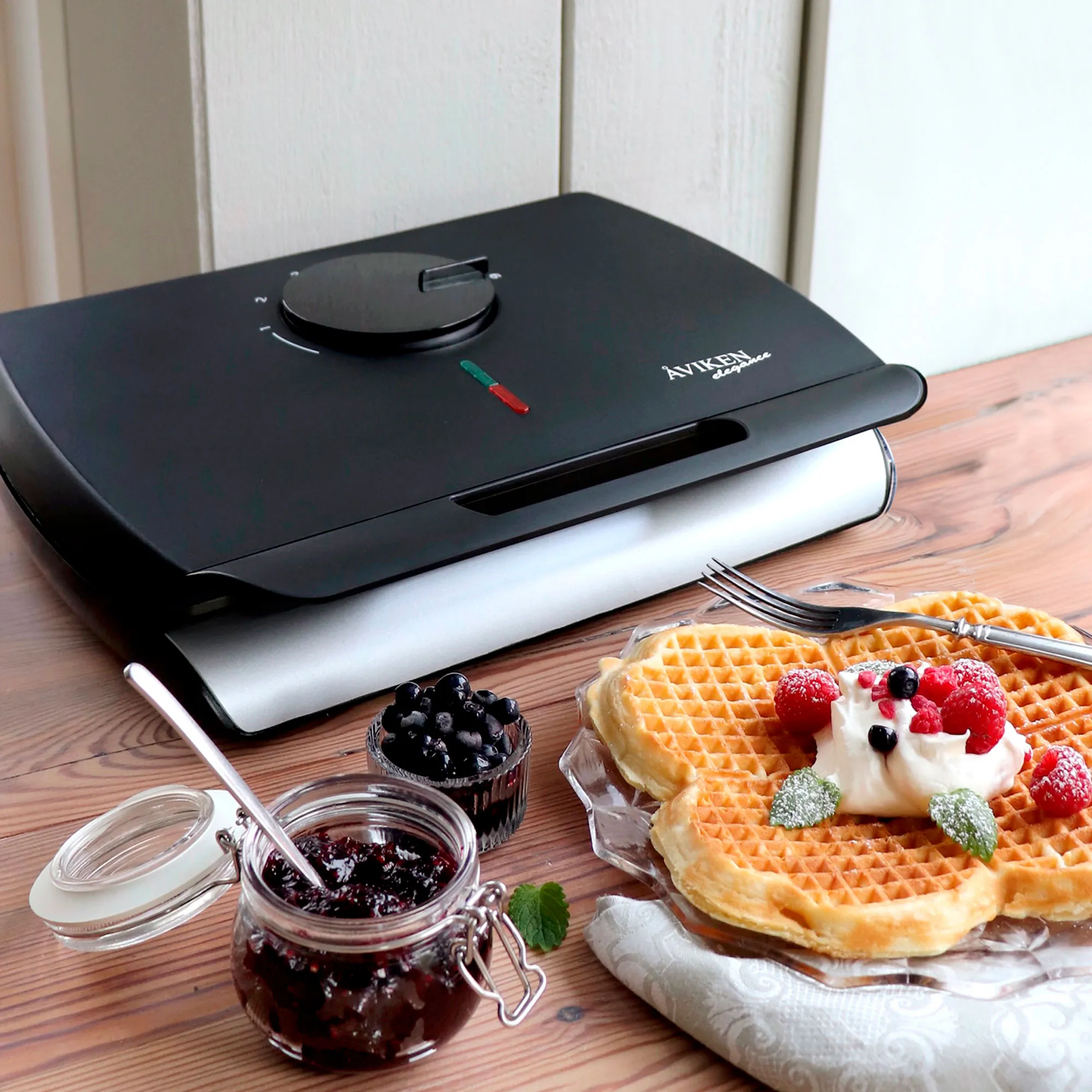 Elegance 910.2 dobbelt vaffeljern, keramisk, produktbillede 4 af 4 hos HomeNordic