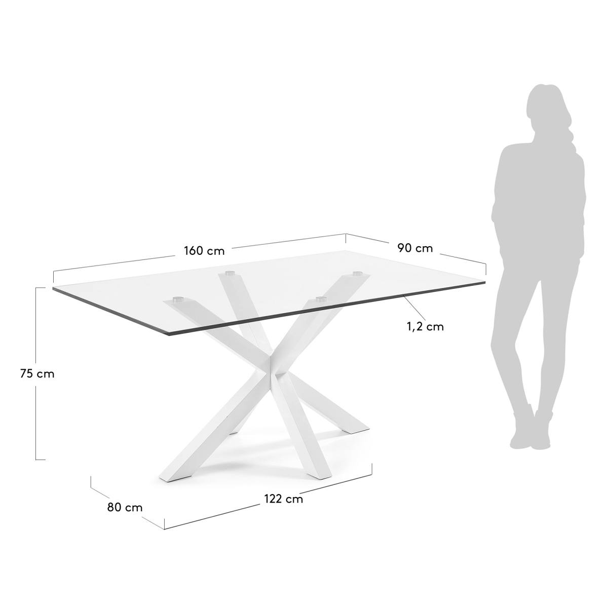KAVE HOME Argo spisebord, rektangulær, produktbillede 2 af 4, Spiseborde hos HomeNordic