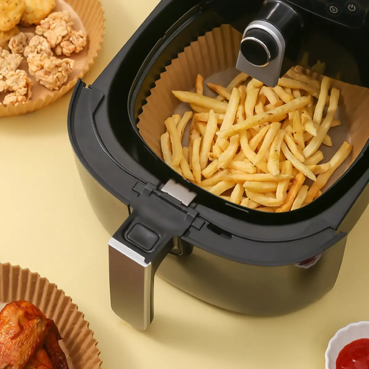 Bagepapir til airfryer 20x16 cm, 50 stk., produktbillede 3 af 5, Airfryers hos HomeNordic