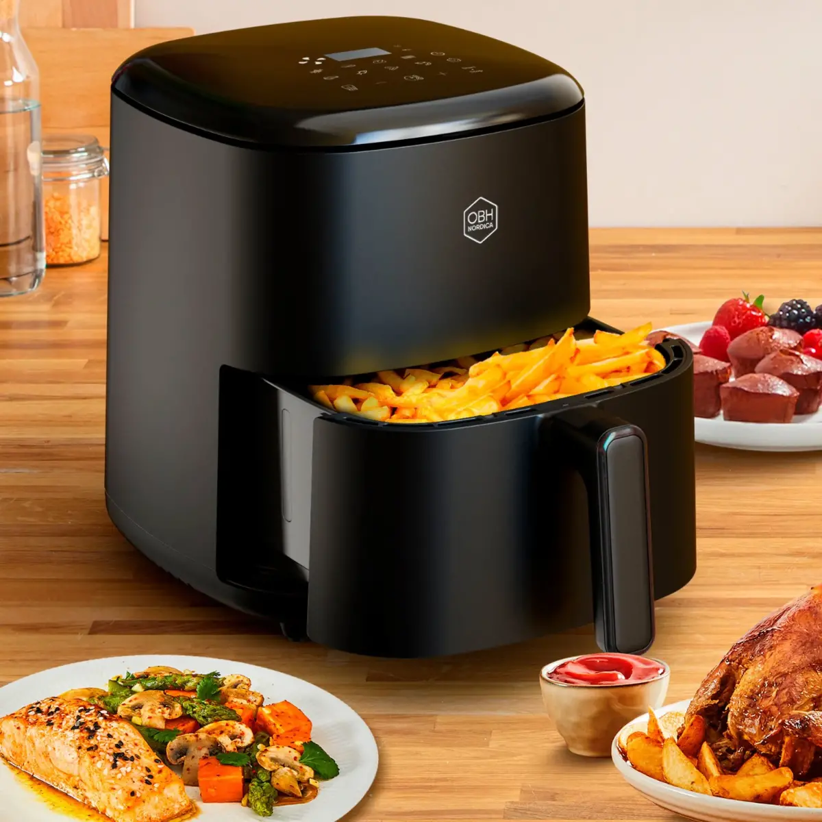 Easy Fry Max Digital airfryer 5 liter, produktbillede 2 af 2, Airfryers hos HomeNordic