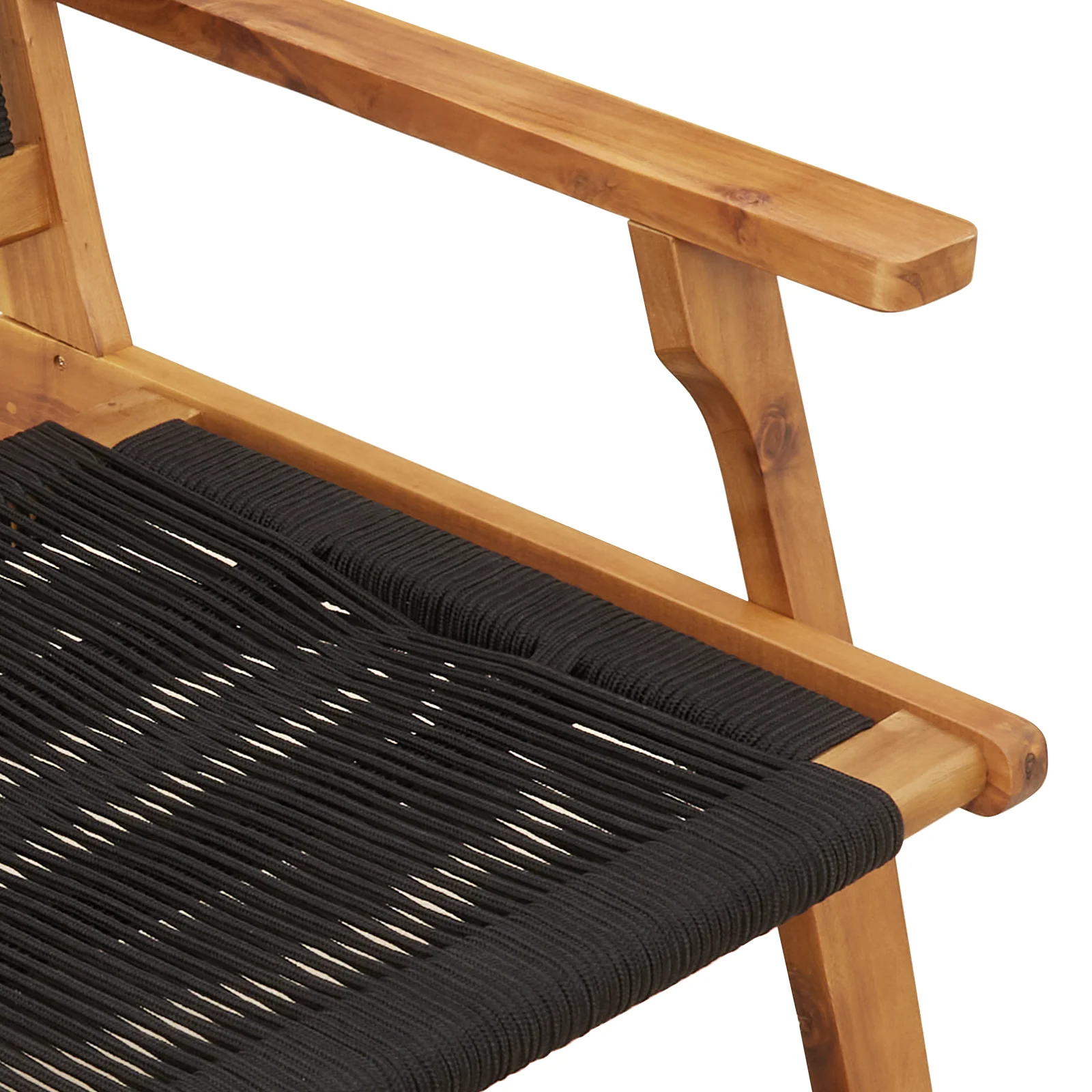 Havemøbler Sort 78 X 122 X 73Cm Massivt Akacietræ, produktbillede 7 af 10, Havestole i akacietræ hos HomeNordic