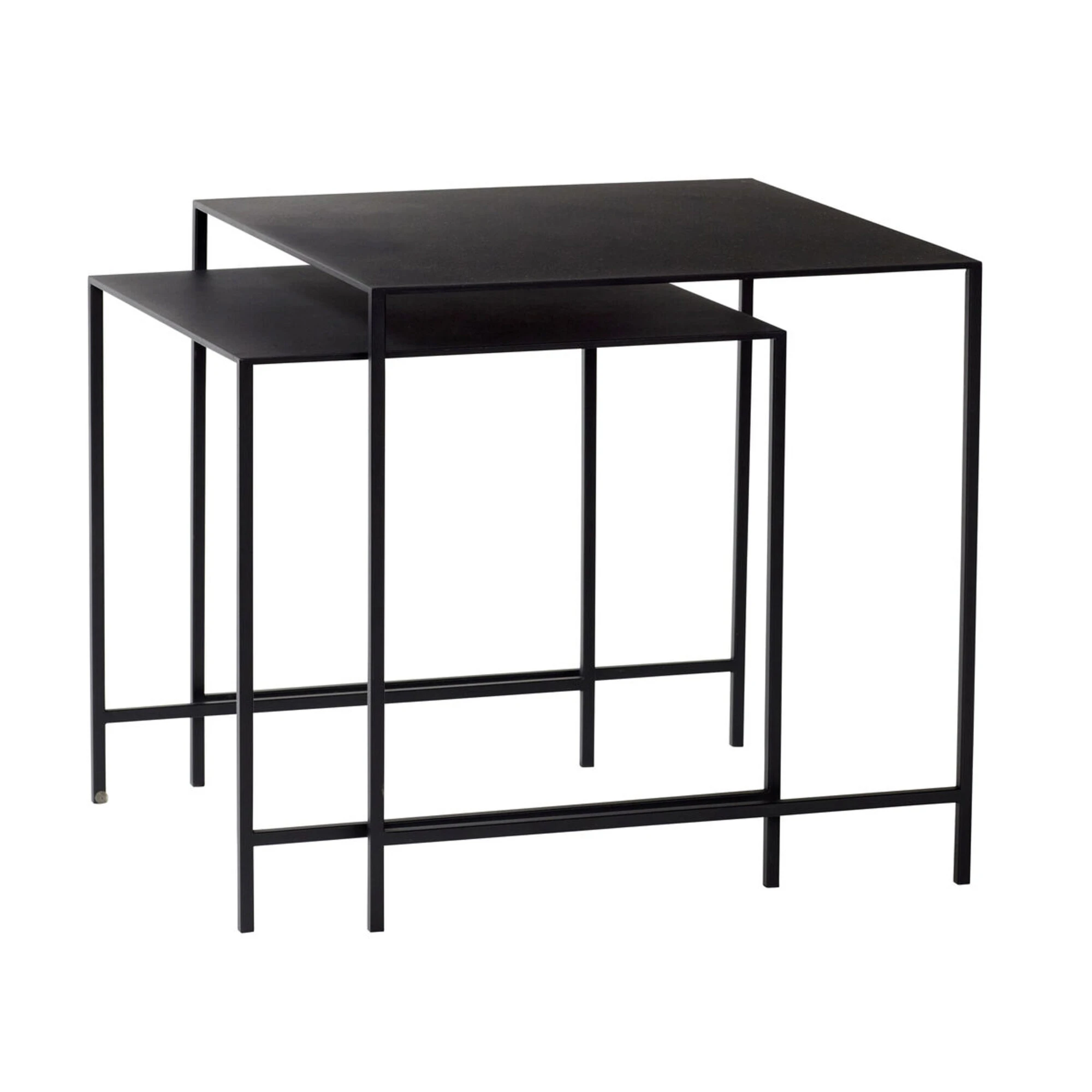 Duo - Bord i sort metal, Sideborde hos HomeNordic